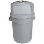Basurero Cilíndrico con Tapa y Cenicero.,Capacidad: 120 litros