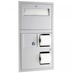 Unidad de dispensadores y basurero empotrado a muro,Capacidad: 3 litros