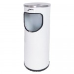 Basurero Redondo con Cenicero,Capacidad: 13.5 litros