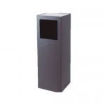 Basurero Boca Cuadrada Con Cenicero,Capacidad: 23.8 litros