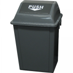 Basurero cuadrado con tapa abatible,Capacidad: 100 litros