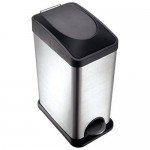 Basurero de Acero Inoxidable con Pedal,Capacidad: 15 litros