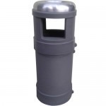 Basurero Cilíndrico con Cenicero,Capacidad: 91 litros